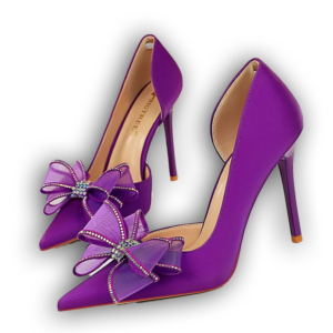 BIGTREE Elegant Crystal Flower Pointed Toe Pumps – Hollow High Heels for Weddings & Parties