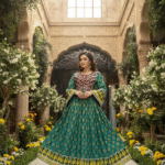 Festive  Banarasi Afghani Dress – Artisan Made