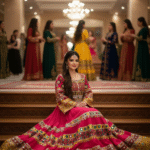 Luxury Red Afghani with Intricate Golden Zari Work