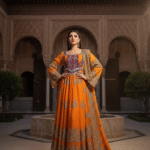 Golden Heritage: The Afghani Gand in Warm Orange