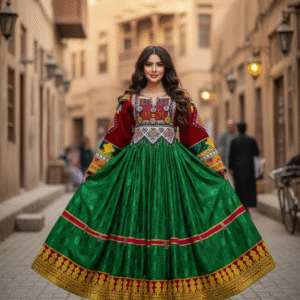 Evergreen Charm: Authentic Gand Afghani Cloth