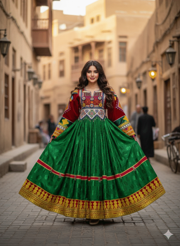 Evergreen Charm: Authentic Gand Afghani Cloth