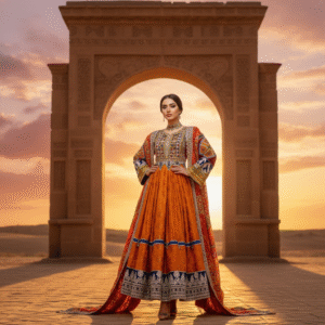 Sunlit Elegance: Handcrafted Afghani Gand