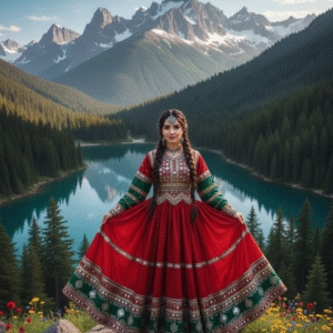 Rich Red Gand Afghani Heritage Weave
