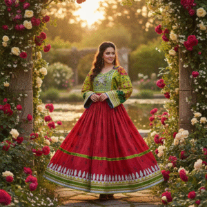 Simple Red Afghani Gand – Perfect for Festive Occasions