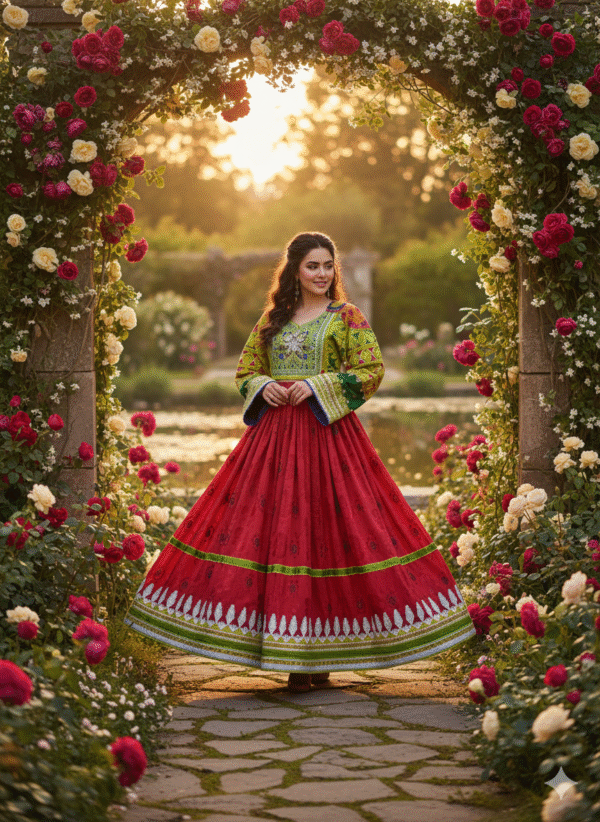 Simple Red Afghani Gand – Perfect for Festive Occasions