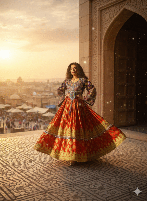 Red Majesty: A Banarasi Masterpiece
