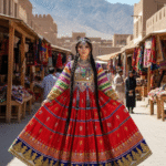 Luxurious Red Gand-e Afghani Dress – Perfect for Weddings & Parties
