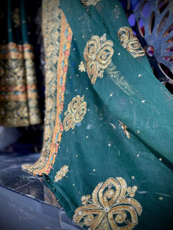 Handwoven Harmony: Afghan Green Collection - Image 6